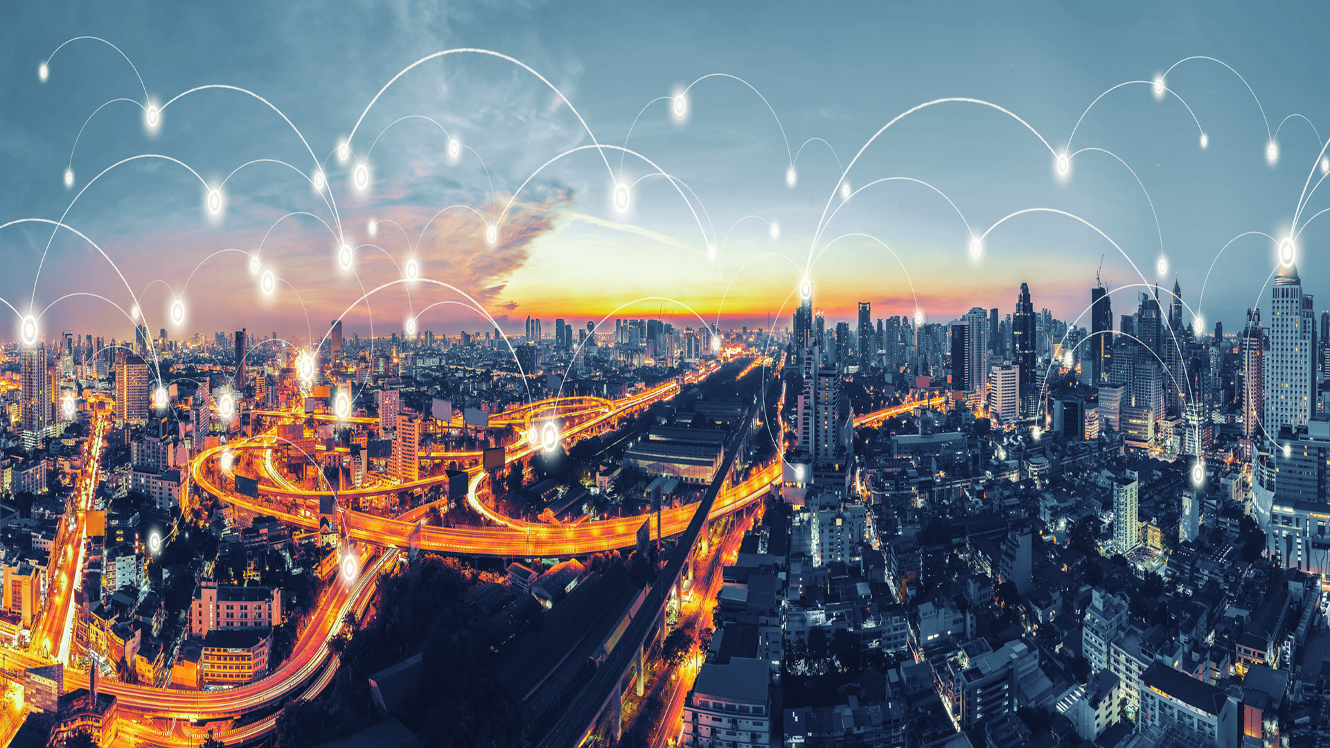 Stock image of city lights