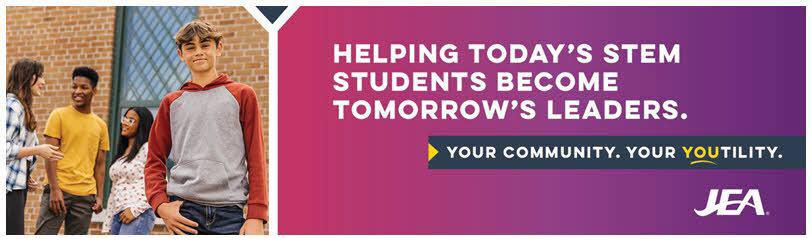 JEA ad highlighting STEM students in the community